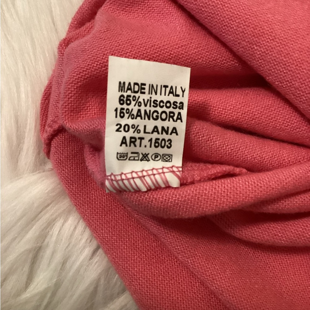 Pink Long Sleeve Sweater with Script - Picture 3 of 3